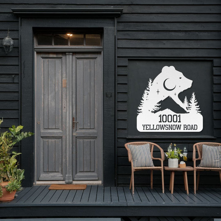 Address 5 Metal Sign Uber Elegant