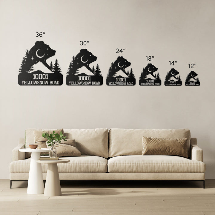 Address 5 Metal Sign Black / 12 Inch teelaunch