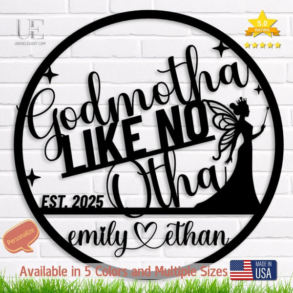 Personalized Godmother Gift Metal Art