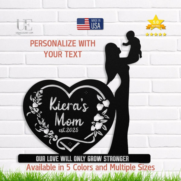 1st Mothers Day Gift for New Mom Personalized Sign