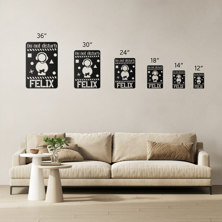 Gamer 6 Metal Sign Black / 12 Inch Uber Elegant