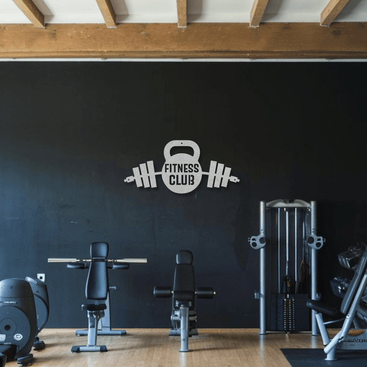 Kettlebell Metal Art | Unique Gym Sign for Home Fitness Motivation Metal Art Uber Elegant