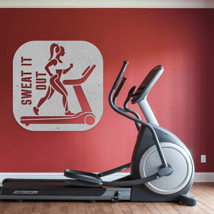 Home Gym Wall Decor | Custom Treadmill Metal Sign for Workout Inspiration Metal Art Uber Elegant