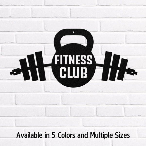 Kettlebell Metal Art | Unique Gym Sign for Home Fitness Motivation Metal Art Black / 12" Uber Elegant