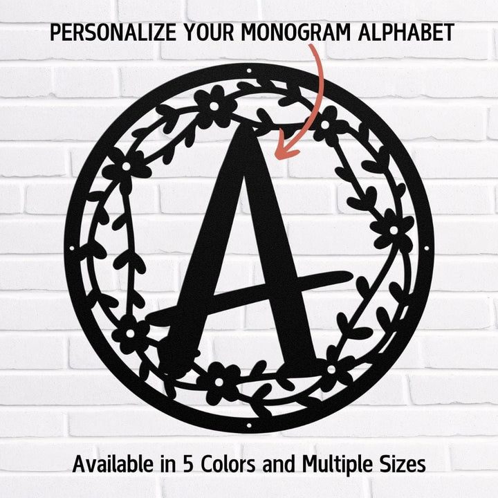 Customizable Metal Letter Monogram for Wedding & Housewarming Gifts Metal Art Black / 12" Uber Elegant