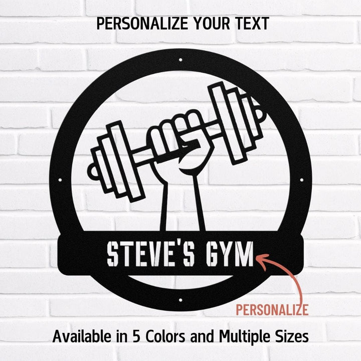 Workout Wall Art | Custom Metal Sign for Home Gyms & Studios Metal Art Black / 12" Uber Elegant