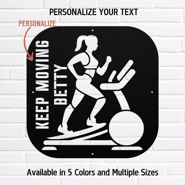 Fitness Motivation Wall Art | Personalized Sign for Home Gyms Metal Art Black / 12" Uber Elegant
