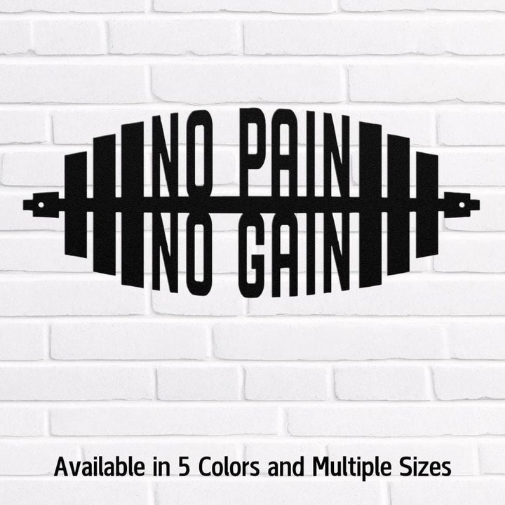 Gym Motivation Metal Sign | Unique Wall Art for Your Workout Space Metal Art Black / 12" Uber Elegant