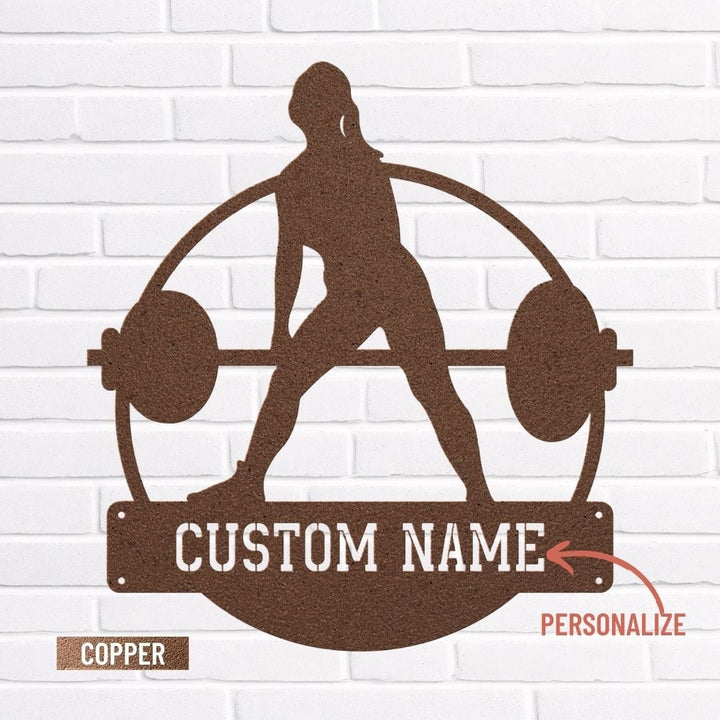 Flex Your Walls with Personalized Gym Metal Art | Gym Decor Wall Sign Metal Art Copper / 12" Uber Elegant