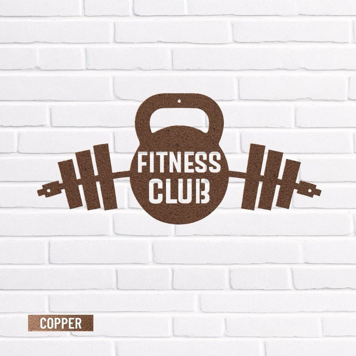 Kettlebell Metal Art | Unique Gym Sign for Home Fitness Motivation Metal Art Copper / 12" Uber Elegant