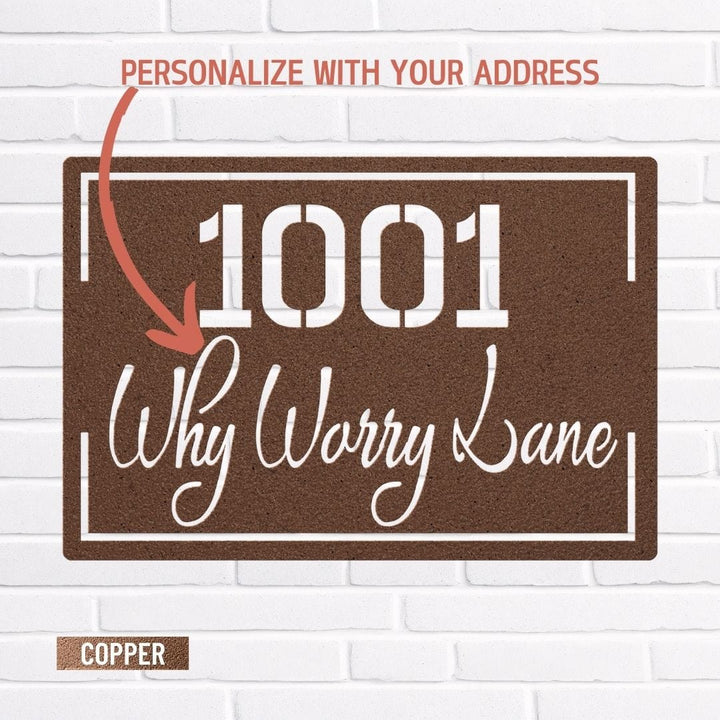 Address 18 Metal Sign Uber Elegant