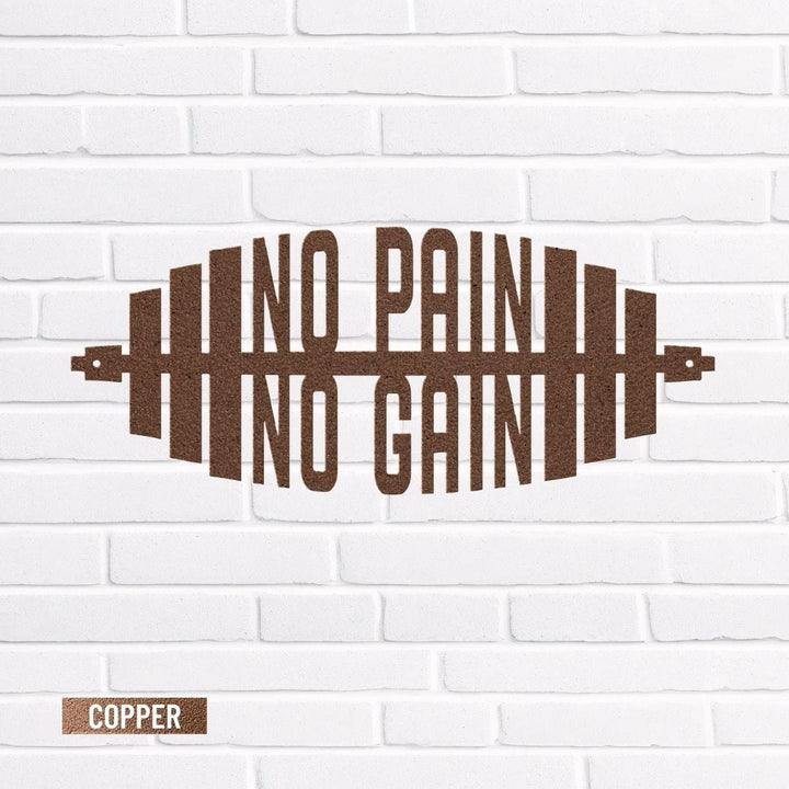 Gym Motivation Metal Sign | Unique Wall Art for Your Workout Space Metal Art Copper / 12" Uber Elegant