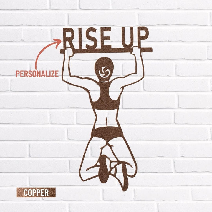 Flex Your Home Gym with Custom Metal Wall Art for pullups Metal Art Copper / 12" Uber Elegant