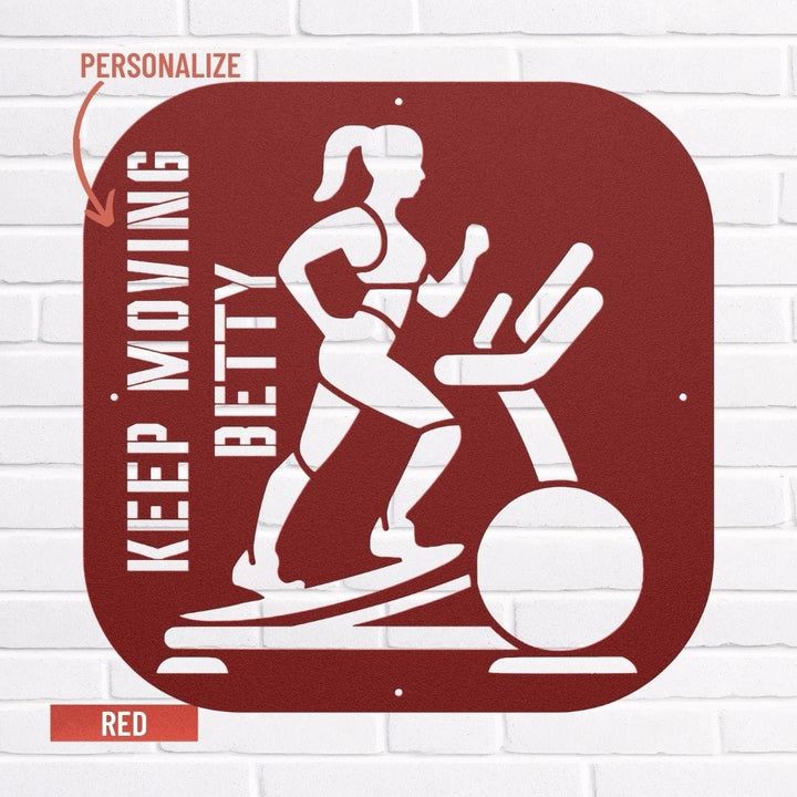 Fitness Motivation Wall Art | Personalized Sign for Home Gyms Metal Art Red / 12" Uber Elegant