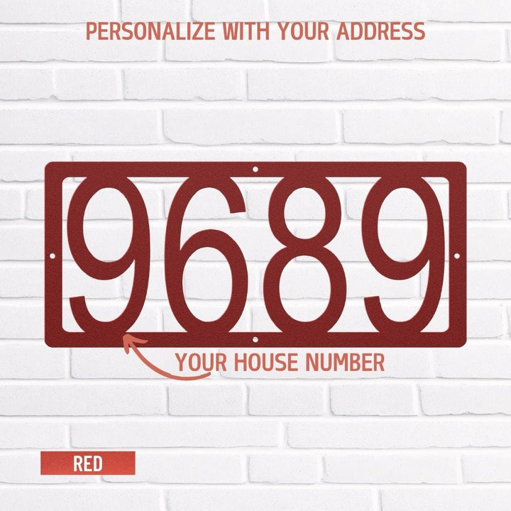 Address 6 Metal Sign Uber Elegant