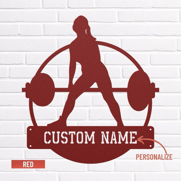 Flex Your Walls with Personalized Gym Metal Art | Gym Decor Wall Sign Metal Art Red / 12" Uber Elegant