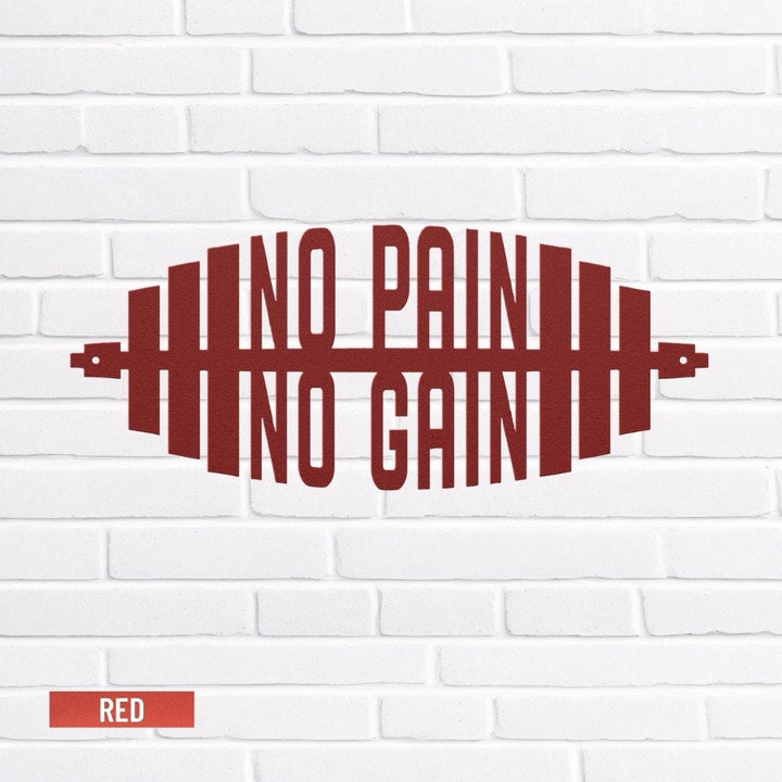 Gym Motivation Metal Sign | Unique Wall Art for Your Workout Space Metal Art Red / 12" Uber Elegant