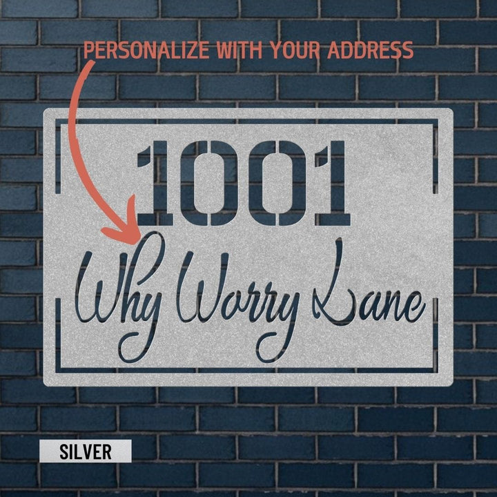 Address 18 Metal Sign Uber Elegant
