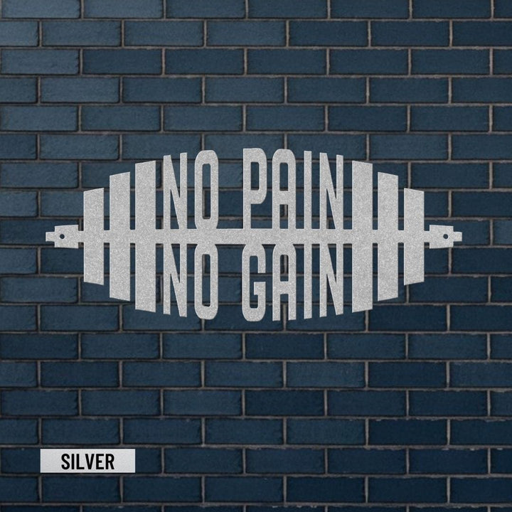 Gym Motivation Metal Sign | Unique Wall Art for Your Workout Space Metal Art Silver / 12" Uber Elegant