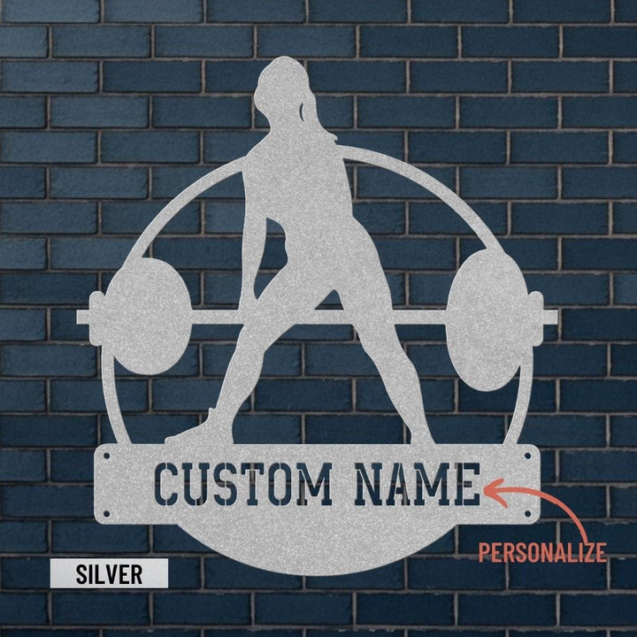 Flex Your Walls with Personalized Gym Metal Art | Gym Decor Wall Sign Metal Art Silver / 12" Uber Elegant