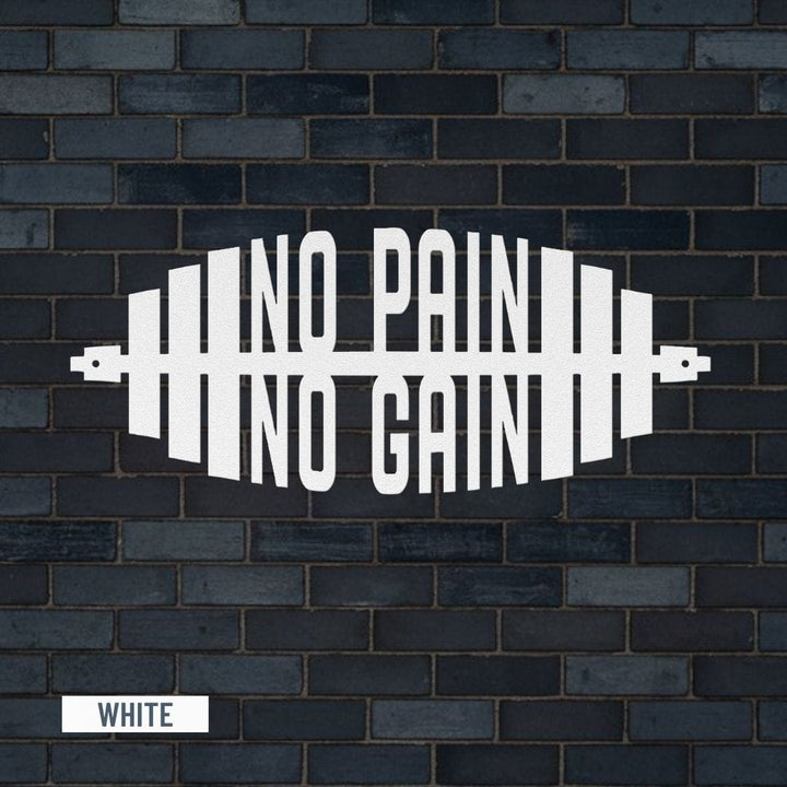 Gym Motivation Metal Sign | Unique Wall Art for Your Workout Space Metal Art White / 12" Uber Elegant