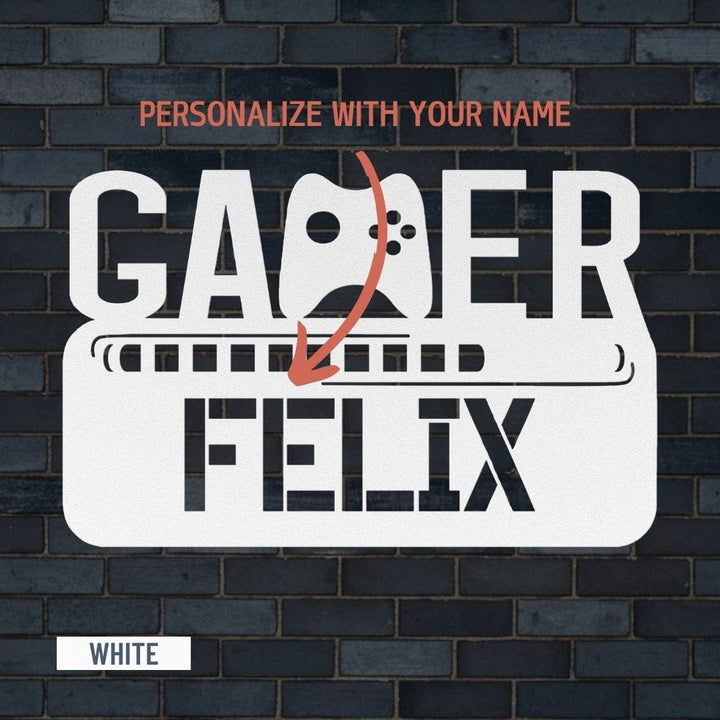 Gamer 5 Metal Sign Uber Elegant