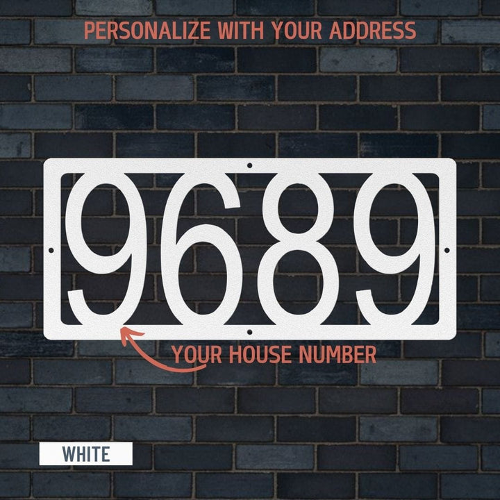 Address 6 Metal Sign Uber Elegant