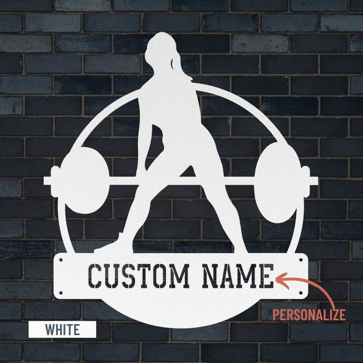 Flex Your Walls with Personalized Gym Metal Art | Gym Decor Wall Sign Metal Art White / 12" Uber Elegant