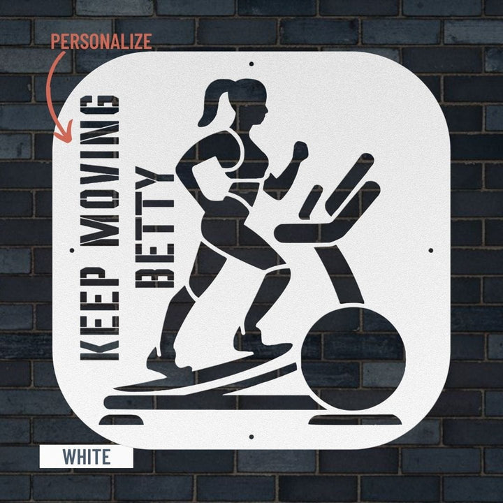 Fitness Motivation Wall Art | Personalized Sign for Home Gyms Metal Art White / 12" Uber Elegant