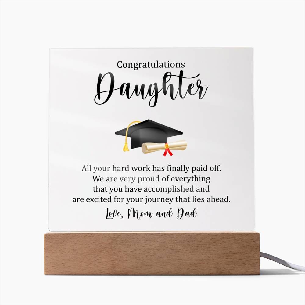 Acrylic Plaque Acrylic Square with LED Base Uber Elegant