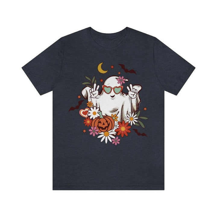 Retro Floral Ghost Shirt for Halloween - Uber Elegant