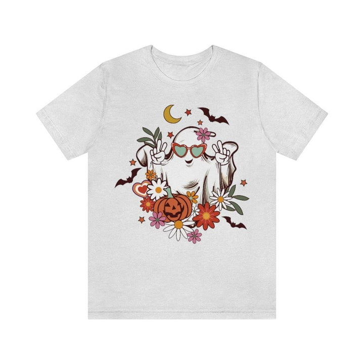 Retro Floral Ghost Shirt for Halloween - Uber Elegant