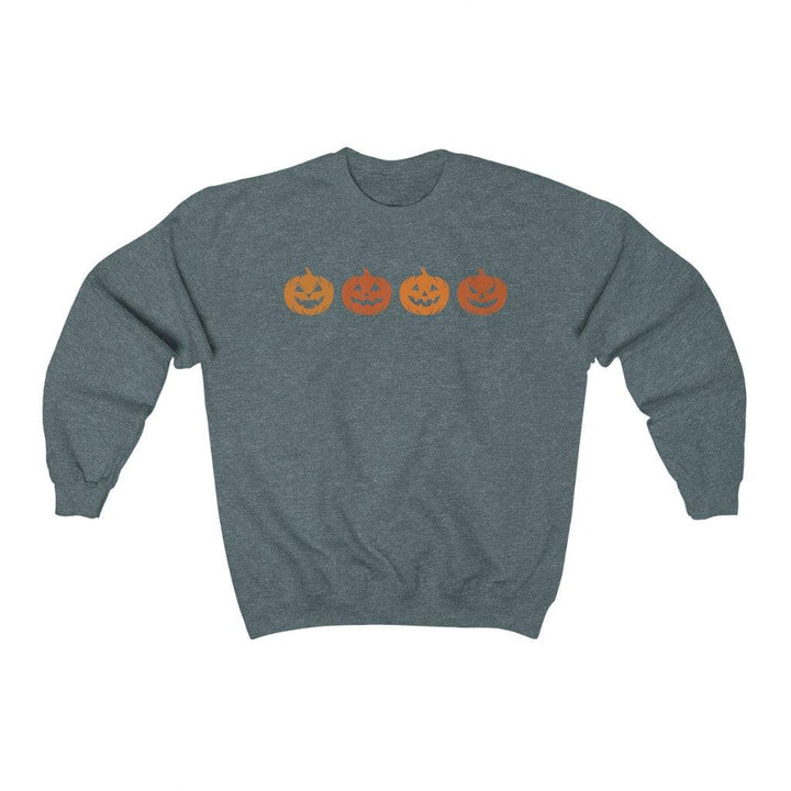 Pumpkin Sweatshirt / Pumpkin Jack-o-Lantern Sweater - Uber Elegant