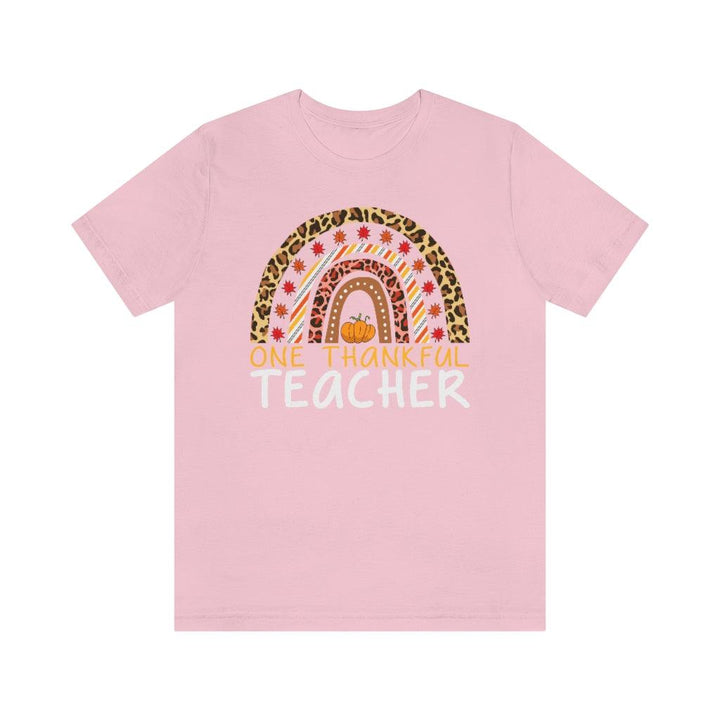 Teacher Rainbow Shirt // Fall Teacher Shirt // Thanksgiving Teacher Shirt // Back to School Shirts // Teacher Shirt // Shirts For Teachers T-Shirt Pink / L Uber Elegant Clothing