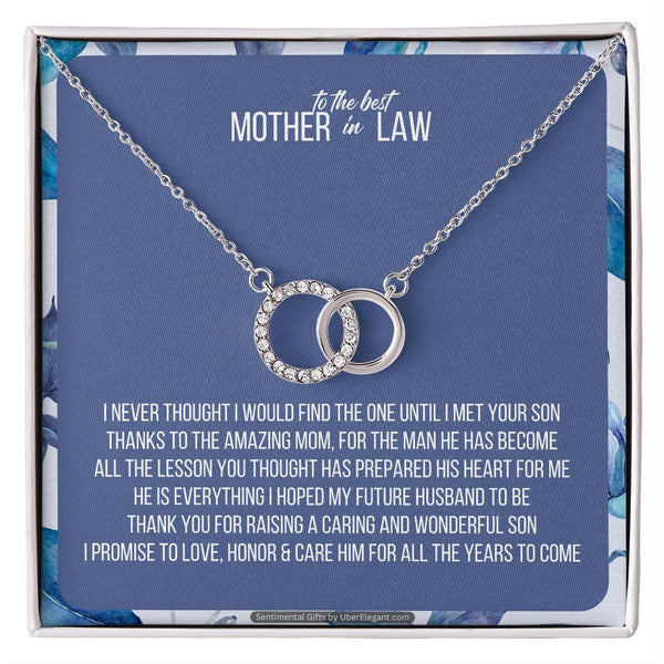 mother in law gift christmas, birthday gift, mothers day, mother-in-law gift rehearsal dinner, wedding party gift from bride, necklace poem