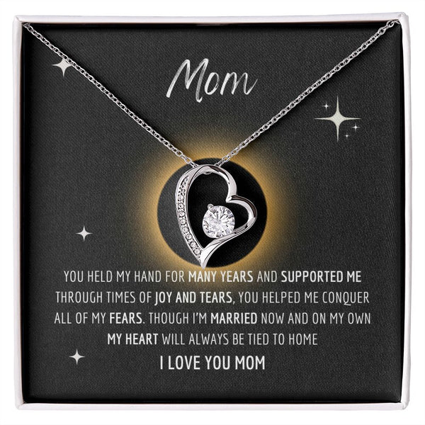 Mom Christmas Gift from Daughter, To My Mom Necklace, Best Christmas Gift for Mom, Gold Keepsake Necklace, Holiday Present for Mom