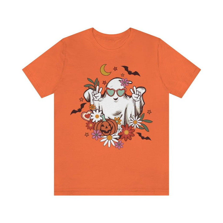 Retro Floral Ghost Shirt for Halloween - Uber Elegant