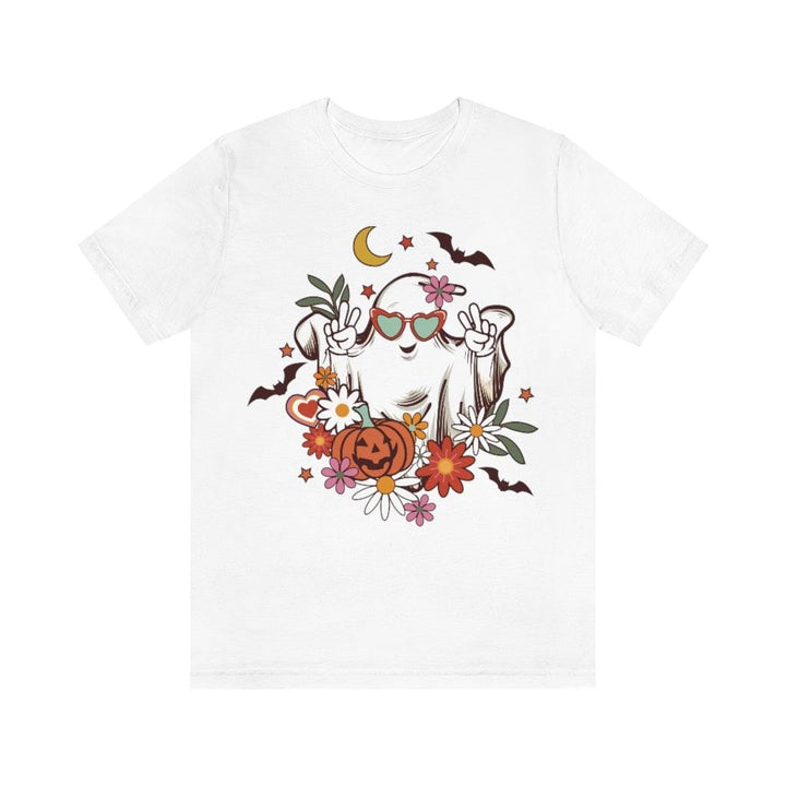 Retro Floral Ghost Shirt for Halloween - Uber Elegant