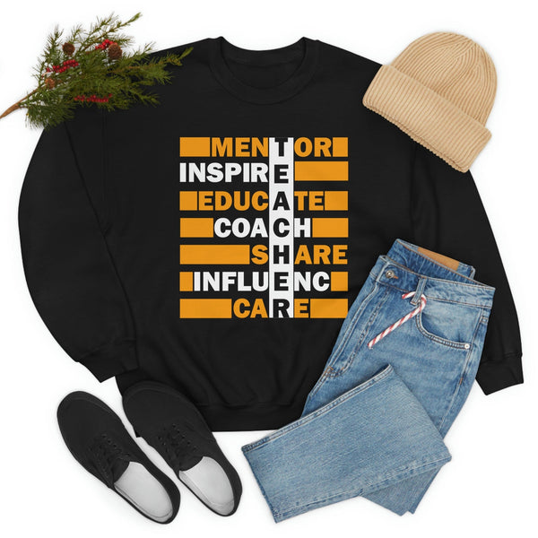Teacher sweatshirt, Teach sweatshirt, Teacher Shirt, Cute Shirt for Teachers, Teacher Gifts, Elementary School Teacher Shirt Sweatshirt S / Black Uber Elegant Clothing
