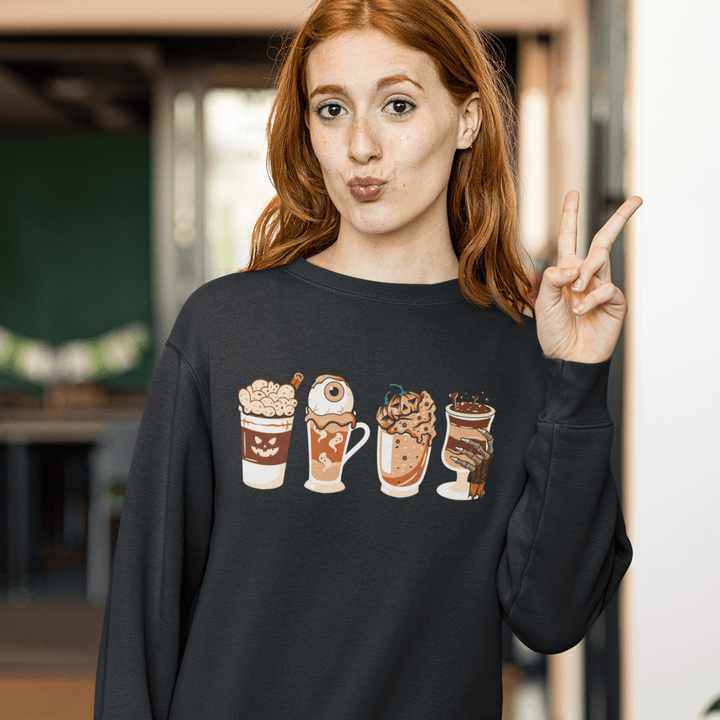 Halloween Horror Coffee Sweatshirt - Uber Elegant
